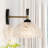 1-Light Wall Sconce Bath Vanity Light with Waterfall Art Glass