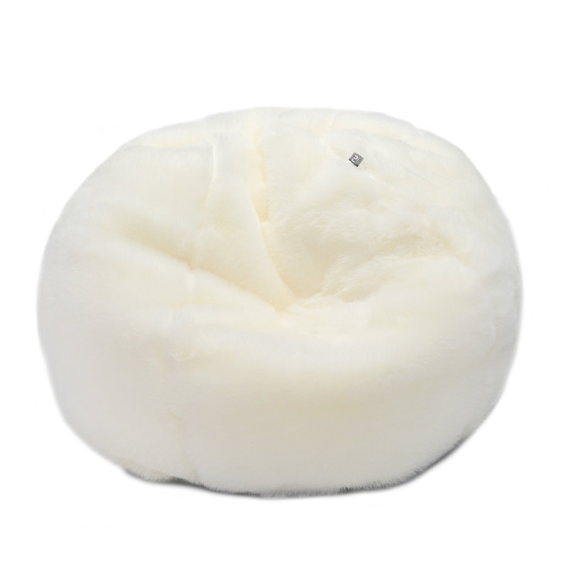 Mini Faux Fur Beanbag, Natural