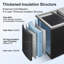 Grande glacière encastrée en acier inoxydable de grande capacité, 24 x 18 x 13 po, pour la cuisine ou le bar - Le bac isotherme commercial garde la glace froide pendant 24 heures - Couvercle coulissant et ensemble de tuyaux de drainage