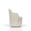 Fauteuil demi-tonneau pivotant cacao et ivoire