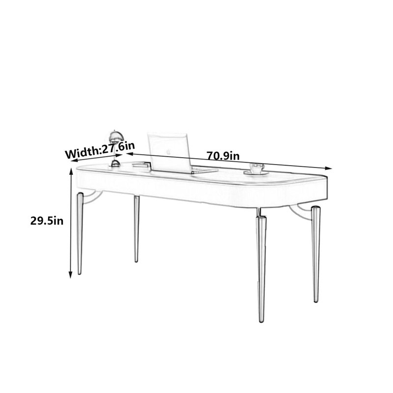 Birus, 29.5" H x 70.9" W x 27.6" D, Gold