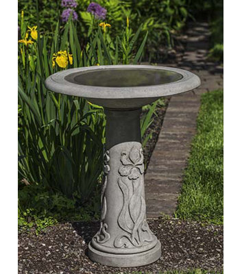 Iris Birdbath