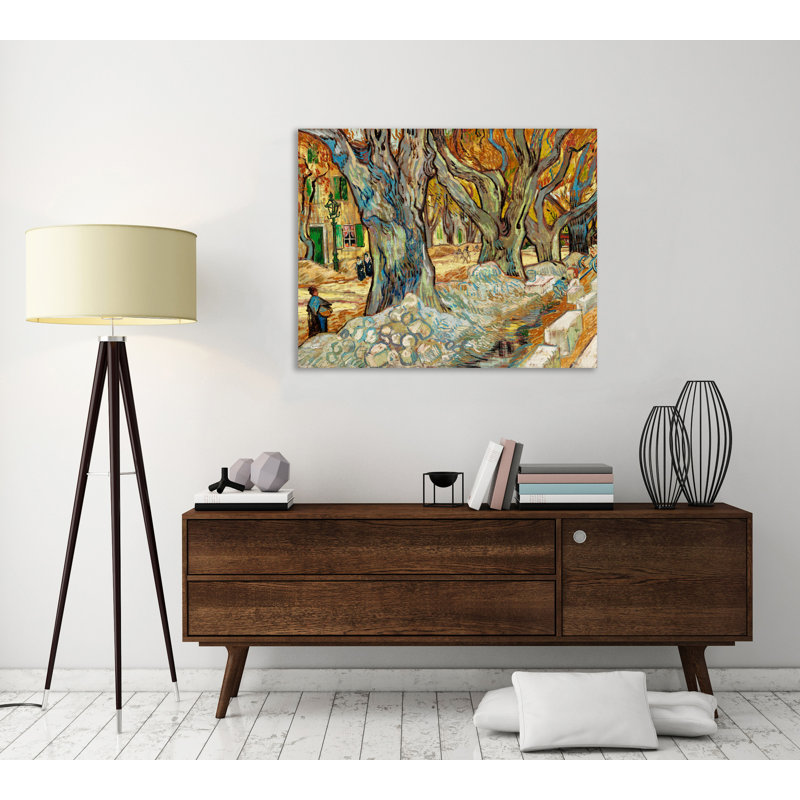 «The Large Plane Trees» par Vincent Van Gogh - impression sur toile tendue, H 32 po x l 40 po x P 1,5 po