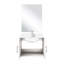 Meuble-lavabo blanc avec comptoir en quartz, 24 po X P 22 po, miroir 18 po, robinet - dessus brillant et teinté 24 po 22 po, miroir 18 po et longue durée