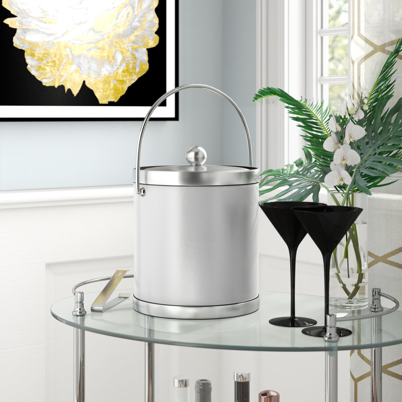 Coplyn Vinyl Ice Bucket, Brush Chrome