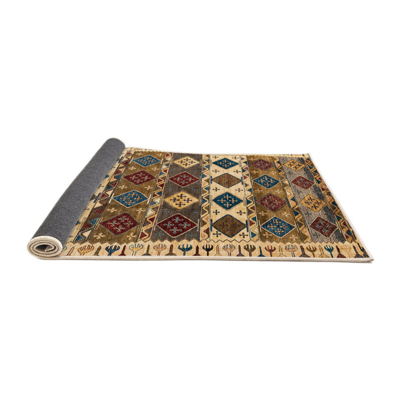 Wool Abstract Indoor Rug, Round 4'