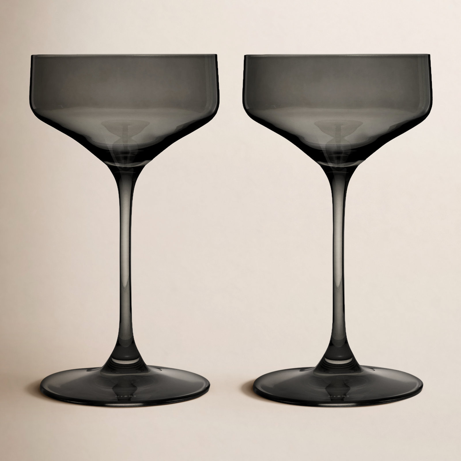 Reserve Nouveau Crystal Coupe Glass, Black