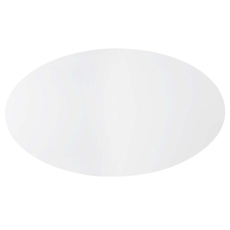 Provision 75" White MDF Oval Dining Table for Six