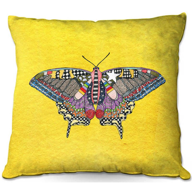 Reversible Throw Pillow, 16" x 16", Aqua