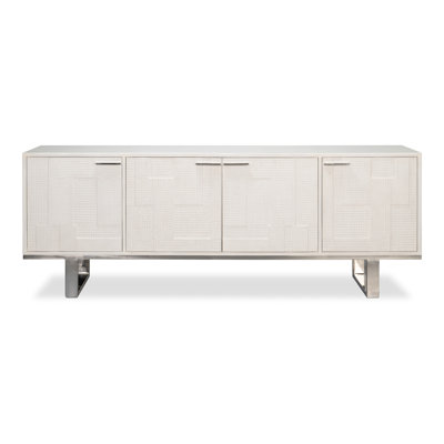 Crédence Bronzini, blanc estampé