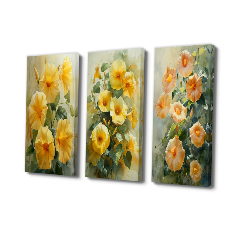 Jaune, vert, soleil, matin, gloire I - collection de reproductions sur toile Morning Glory, Toile tendue, Ne s’applique pas
