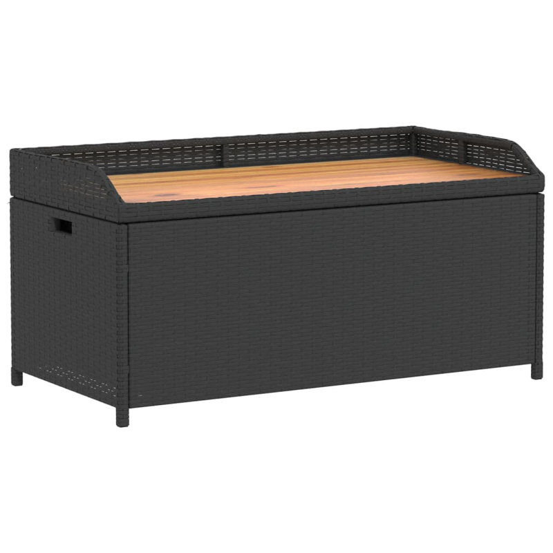 Banc de jardin en acier Agrim, Noir, H 50 cm x L 120 cm x l 50 cm
