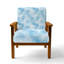Chaise d'appoint Coastal - Fauteuil bleu brouillard bleu-917448024