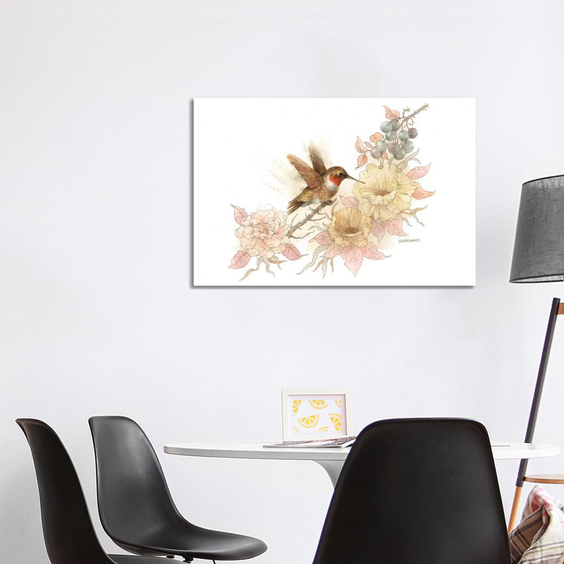 Hummingbird Vignette - Wrapped Canvas Painting, 101.6 cm H x 66.04 cm W x 1.91 cm D