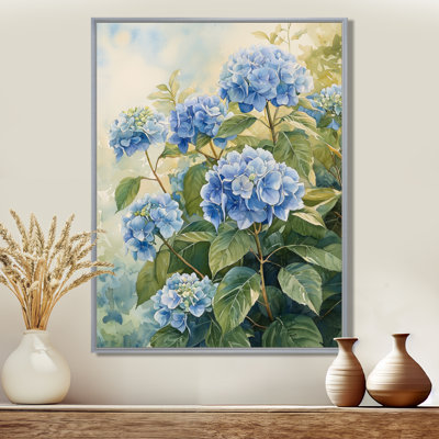Hydrangeas In The Summer Breeze II - Hydrangea Framed Prints