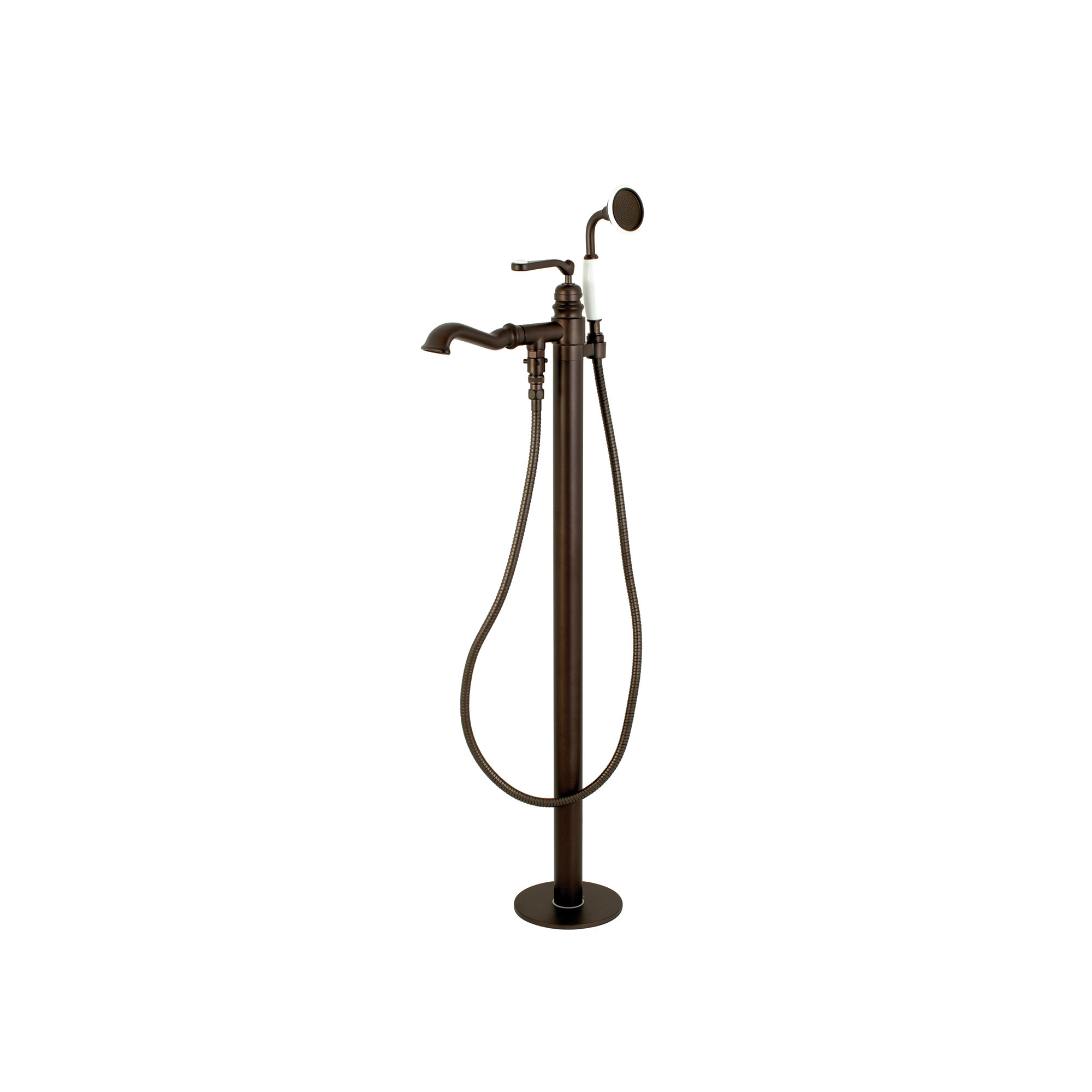 Kingston Brass Royale Single-Handle 1-Hole Freestanding Tub Faucet with Hand Shower, Oil Rubbed Bronze