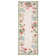 Farmhouse Floral Machine Washable Rug with Non Slip TPR Backing, Soft Non Shedding Scalloped Carpet, Low Pile Thin Floor Mats