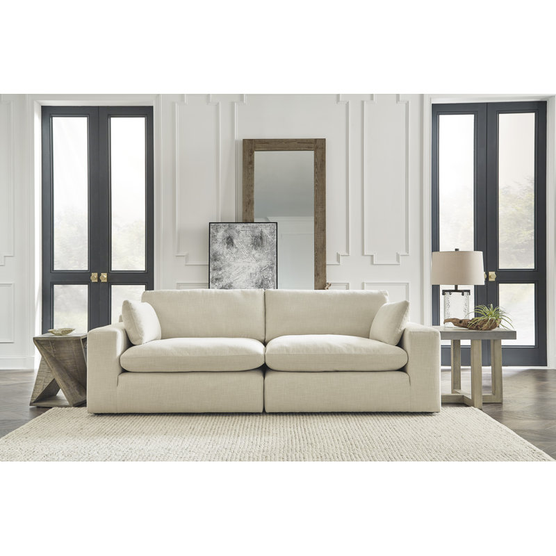Elyza Linen 2pc Sectional Loveseat