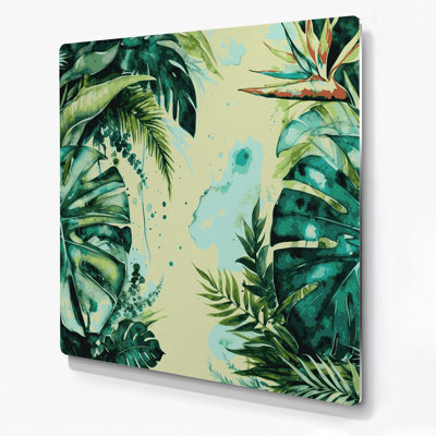 Hawaiian Tropical Greens Green Metal Wall Art