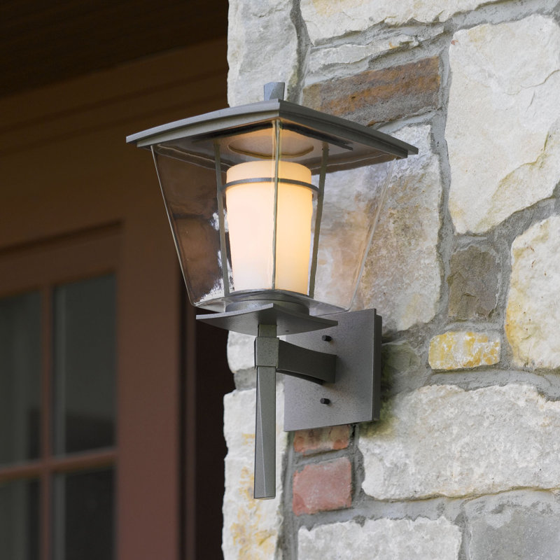Beacon Hall 1 - Bulb Outdoor Wall Lantern, Coastal Burnished Steel, 17.6" H x 8.9" W x 9.4" D