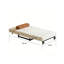 Canapé-lit de 35,4 po pliable en velours côtelé confortable et confortable-125976176