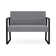 Waterfall Waiting Reception Loveseat Sled Base Metal Frame