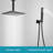 16 Inch Ceiling-Mounted Shower System With Hand Shower Single-Handle Shower Faucet Set Brass High-Pressure Shower Trim Kit With Pressure Balance Valve-121702739