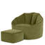 icon Sirena Scallop Chair Bean Bag and Footstool Ochre Yellow Velvet Bean Bags-133631935