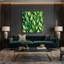 "Watercolor Botanical 71", art mural sur toile verte-1376835838