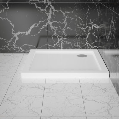 Base de douche de coin à drain 32 "X32" Goodyo - blanc