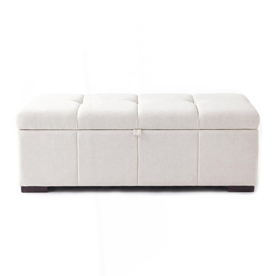 Modern Bed End Bench, Upholstered Storage Sofa Stool, Rectangular Storage Ottoman