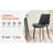 Grey PU Leather & Iron Leg Dining Table Set (2-Piece)