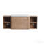 Meuble-lavabo mural 52 po avec lavabo en céramique blanche et tablettes de rangement et 1 porte à fermeture en douceur, emballage Kd, contreplaqué
