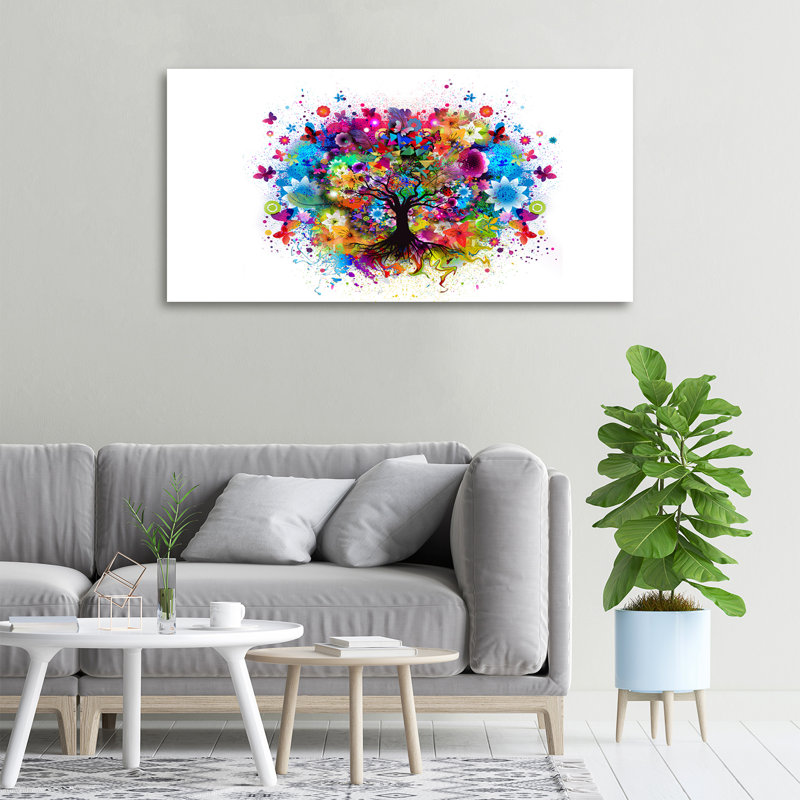 Colorful Tree - No Frame Print on Canvas