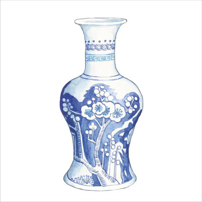 " Ginger Jar III On White " by Wild Apple Portfolio