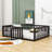 Hajer Wood Platform Bed with Fence and Door-171682155-171682150
