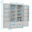 Armoire de rangement autoportante avec tiroirs à rangements multiples et tablettes réglables-1584060903