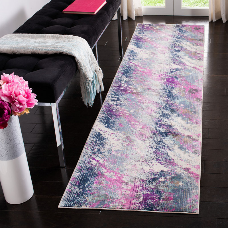 Damon Performance Abstract Rug, Square 6'7"
