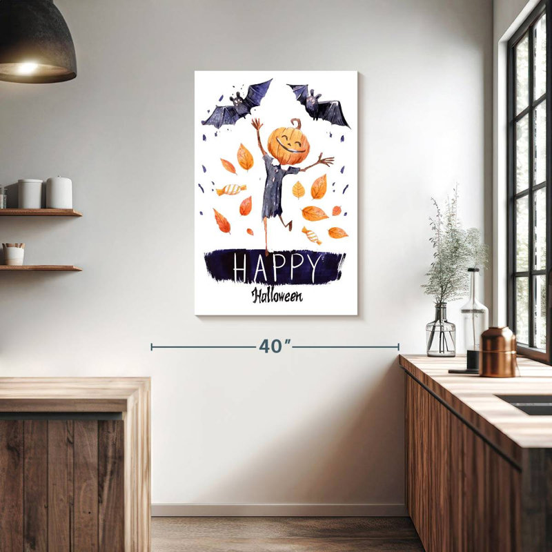 Citrouille d'Halloween Lelend Happy, H 39 po x l 26 po