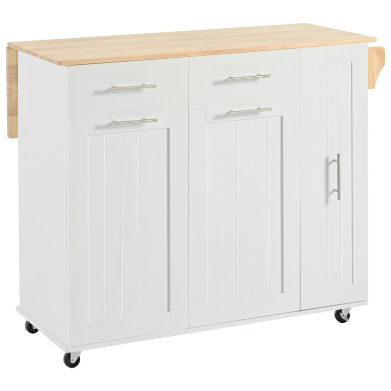 Multifunctional Kitchen Island With Drop Leaf, 3 Tier Pull Out Organizer, Internal Storage, And Rolling Wheels For Easy Mobility
