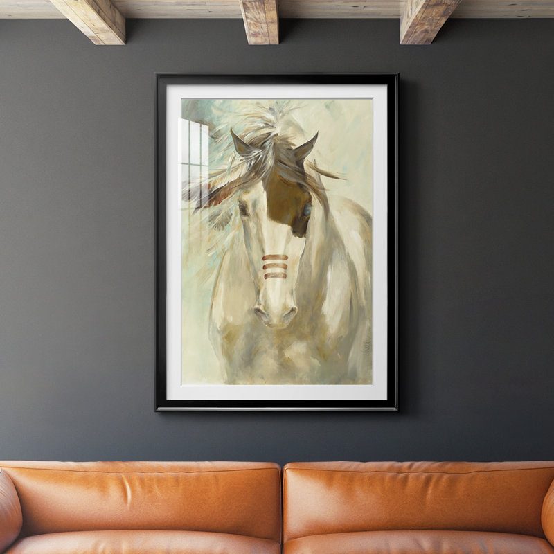Warrior, reproduction encadrée de qualité supérieure - prête à être accrochée, Noir, 24.5" H x 18.5" W x 1" D