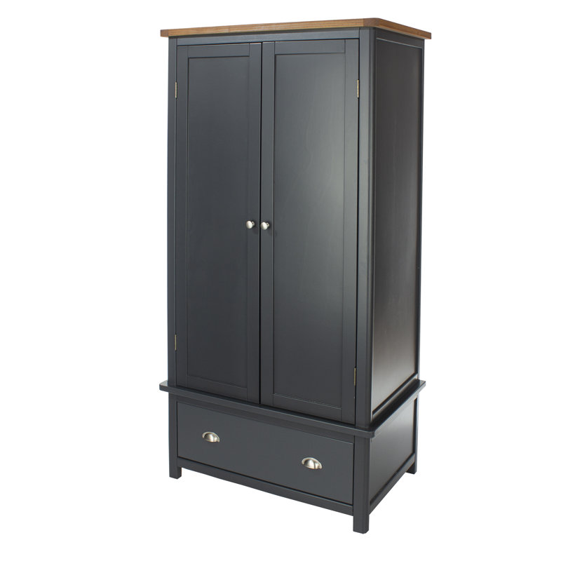 Sather 2 Door Solid + Manufactured Wood Wardrobe