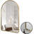 Malisa Contemporary Arched Bathroom Vanity Mirror | Stainless Steel Thick Frame-921505689-897300498