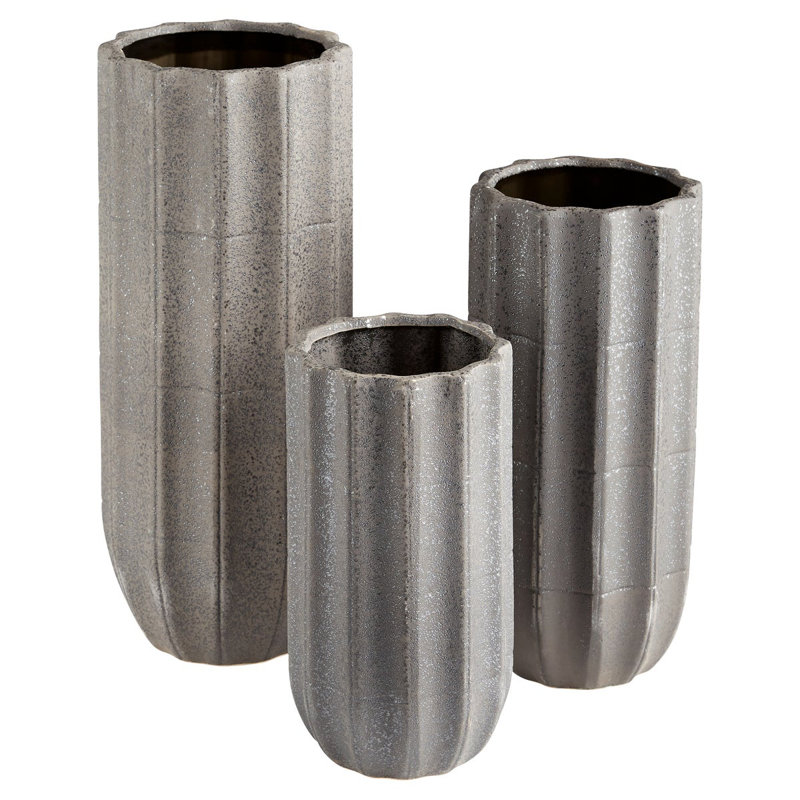 Brutalist Ceramic / Porcelain Table Vase, 16.5" H x 6.5" W x 6.5" D