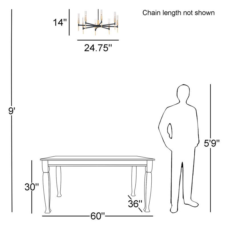 Kyla 8 - Light Dimmable Sputnik Sphere Chandelier