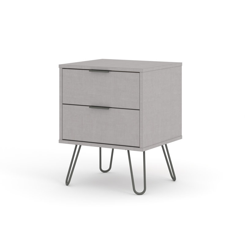 Rollo 2 Drawers Bedside Table