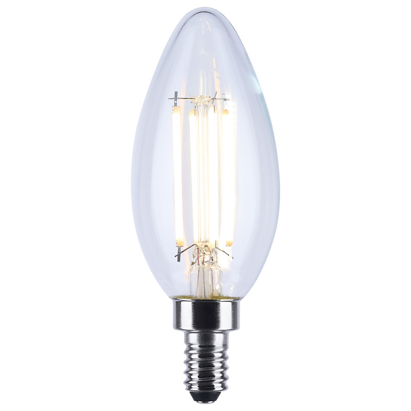 4.5 Watt LED B11 3000K-2000K Warm Dimming Candelabra Base Clear Finish, Clear