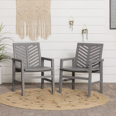 Harbison Wood All-Weather Outdoor Dining Armchair