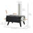 Outsunny Steel Countertop Charcoal Pizza Oven,wood