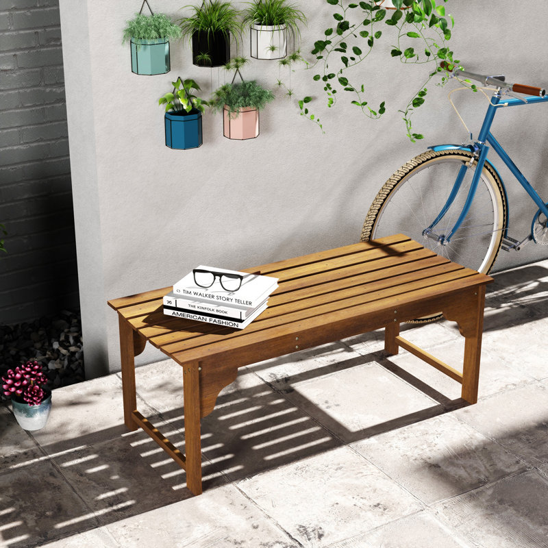 Banc de jardin en bois Outsunny, Brun